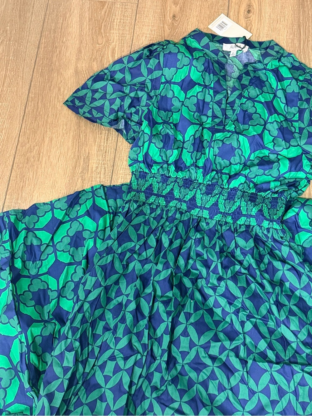 Avara Green & Blue Patterned Women’s Maxi Dress